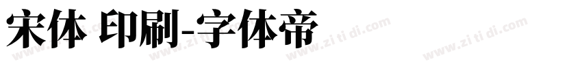 宋体 印刷字体转换